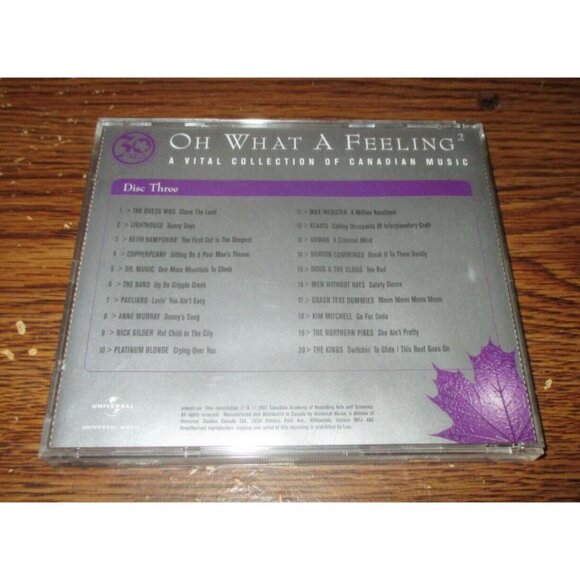 Oh What A Feeling! Vol. 3 (30th Anniversary Juno Awards) (CD, 2001, Universal) - Picture 3 of 3